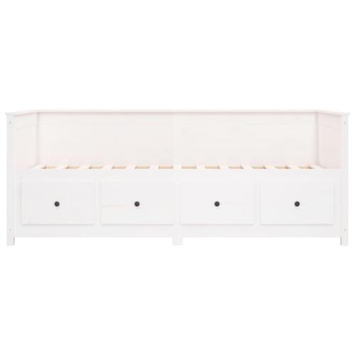 Daybed 90x200 cm massivt fyrretræ hvid