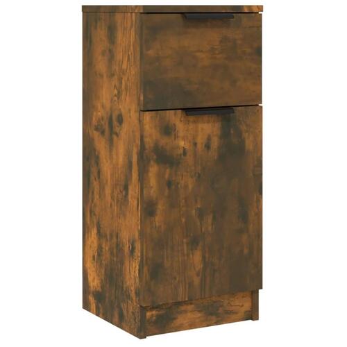 Skænke 2 stk. 30x30x70 cm konstrueret træ røget egetræ