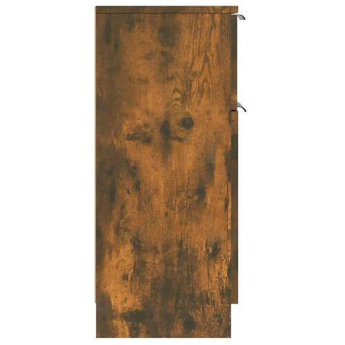 Skænke 2 stk. 30x30x70 cm konstrueret træ røget egetræ