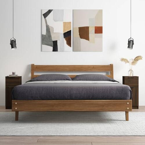 Skænke 2 stk. 30x30x70 cm konstrueret træ brun egetræsfarve
