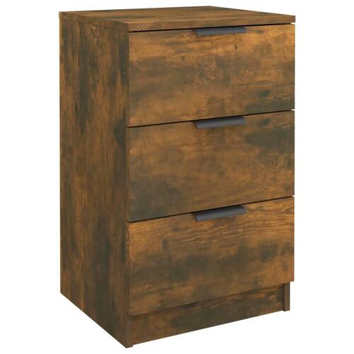 Sengeborde 2 stk. 40x36x65 cm røget egetræsfarve