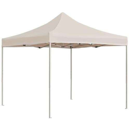Foldbart festtelt aluminium 2 x 2 m cremefarvet