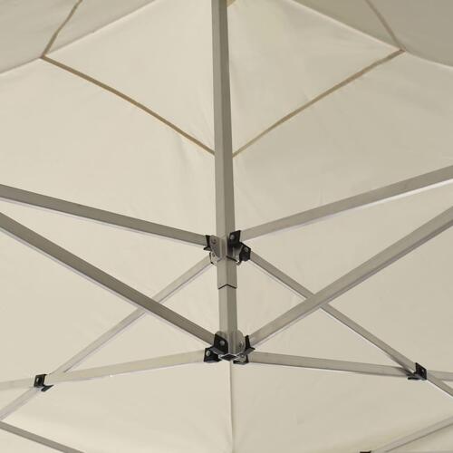 Foldbart festtelt aluminium 2 x 2 m cremefarvet