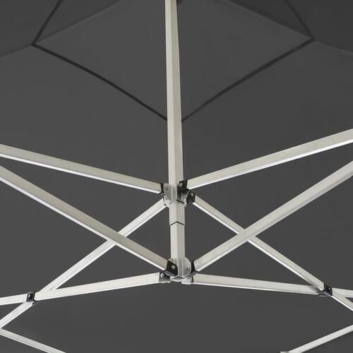 Foldbart festtelt aluminium 2 x 2 m antracitgrå