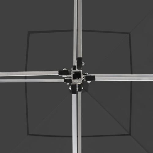 Foldbart festtelt aluminium 2 x 2 m antracitgrå