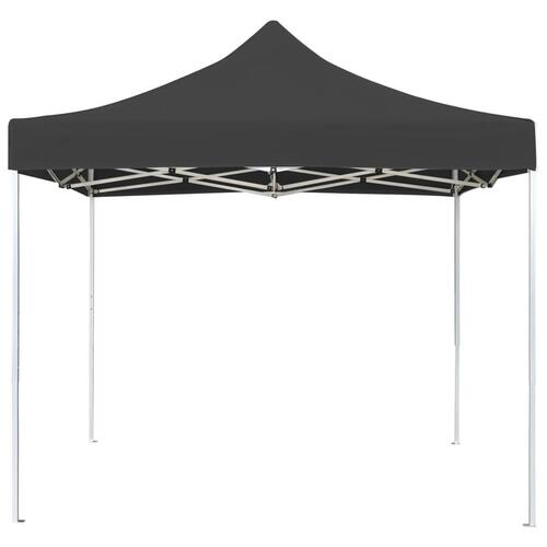 Foldbart festtelt aluminium 2 x 2 m antracitgrå