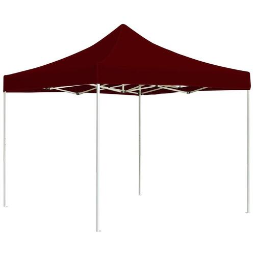 Foldbart festtelt 2 x 2 m aluminium bordeaux