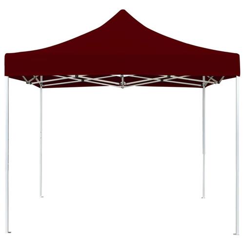 Foldbart festtelt 2 x 2 m aluminium bordeaux
