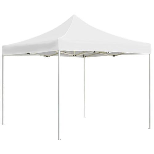 Foldbart festtelt aluminium 2 x 2 m hvid