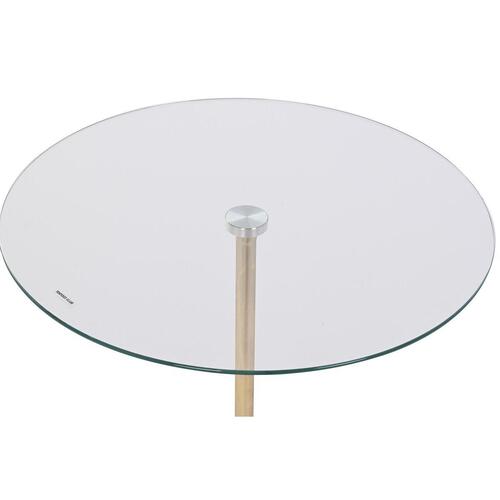 Sofabord Sort Gennemsigtig Gylden Krystal Stål 45 x 45 x 50 cm