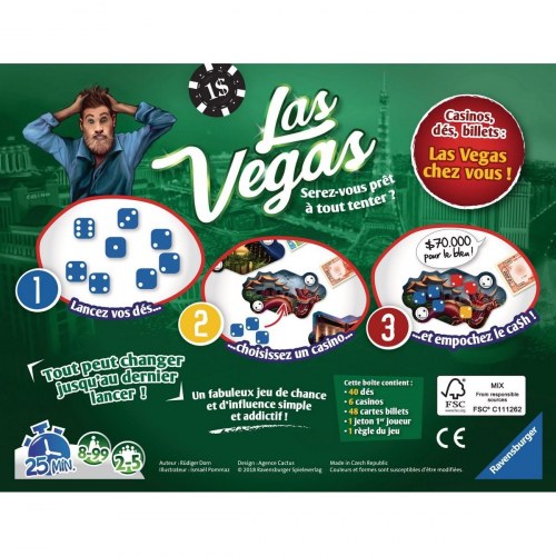 Ravensburger Las Vegas - brætspil på fransk (2-5 spillere)