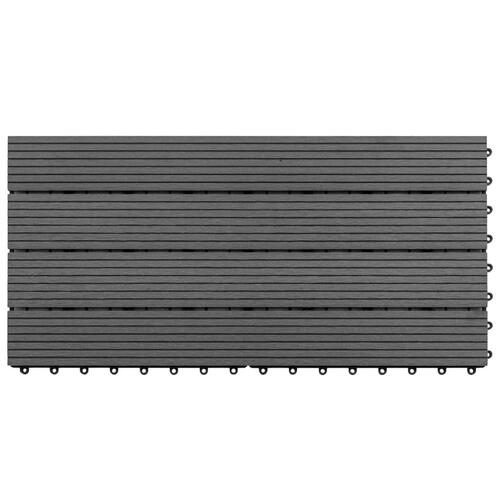 WPC-fliser 60 x 30 cm 6 stk. 1 m² grå