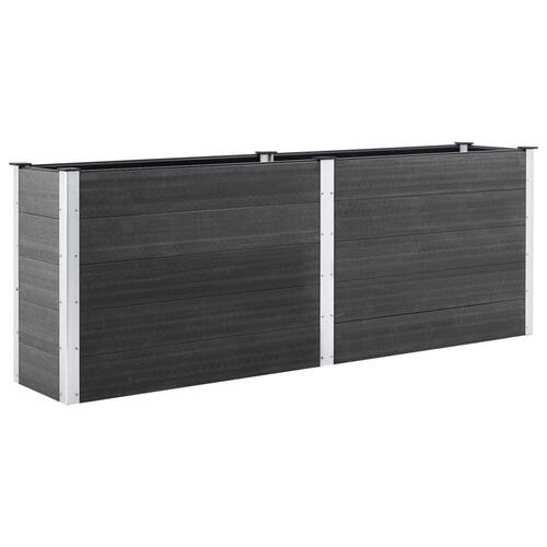 Forhøjet plantekasse 250x100x91 cm WPC grå
