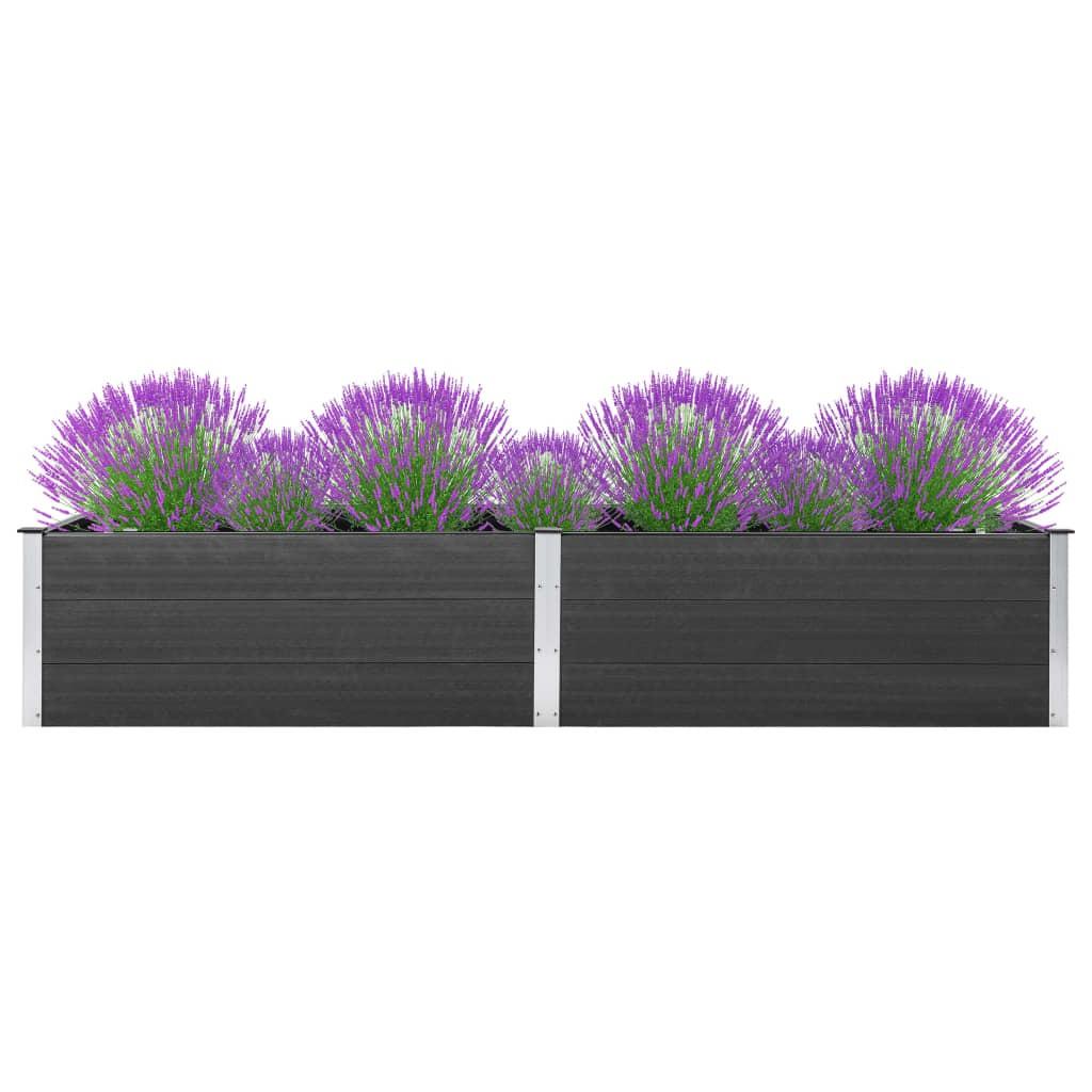 Forhøjet plantekasse 300x100x54 cm WPC grå