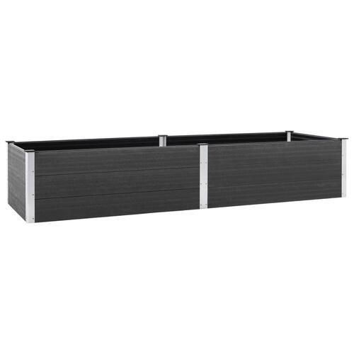 Forhøjet plantekasse 300x100x54 cm WPC grå