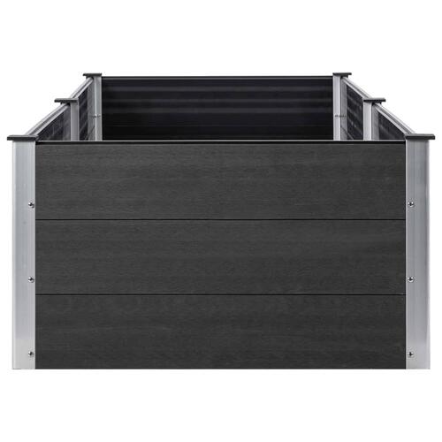 Forhøjet plantekasse 300x100x54 cm WPC grå