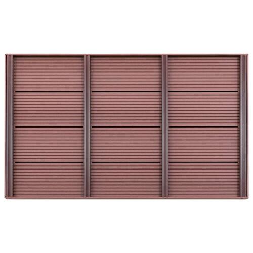 Gulvelement til soldrevet bruser 101 x 63 x 5,5 cm WPC brun