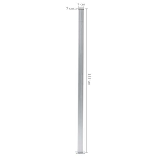 Hegnspæle 3 stk. 185 cm aluminium
