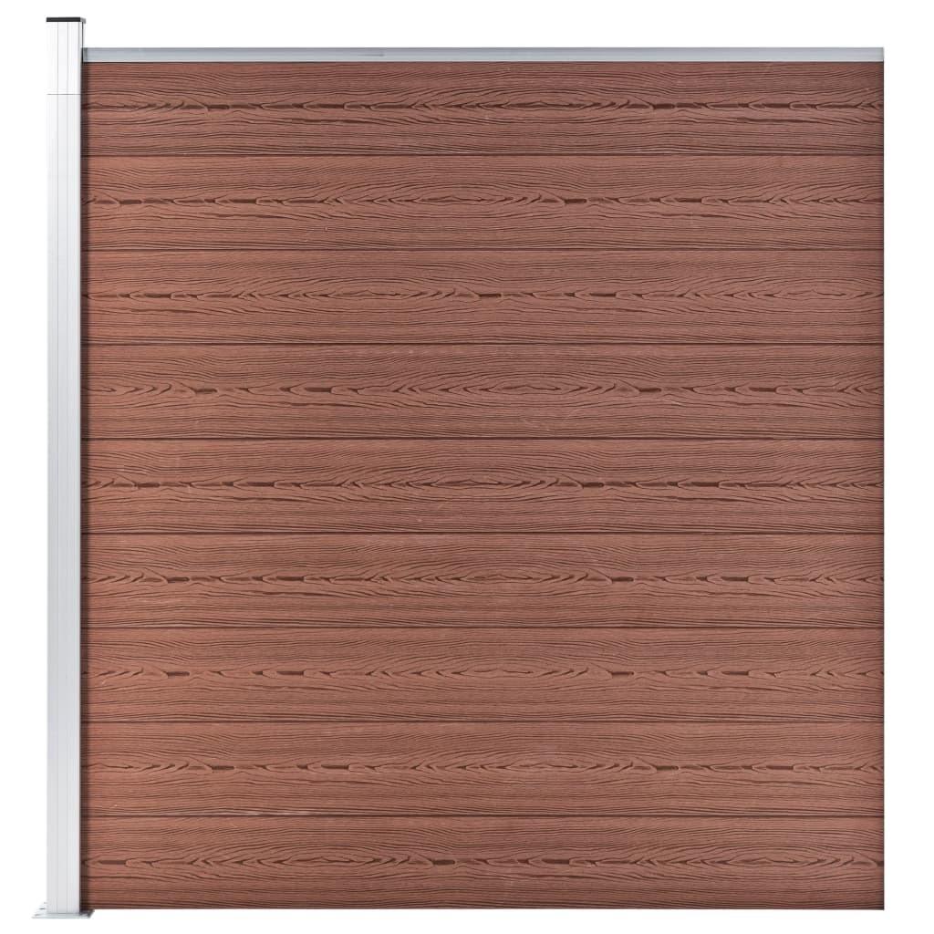 Havehegn 175x186 cm WPC brun