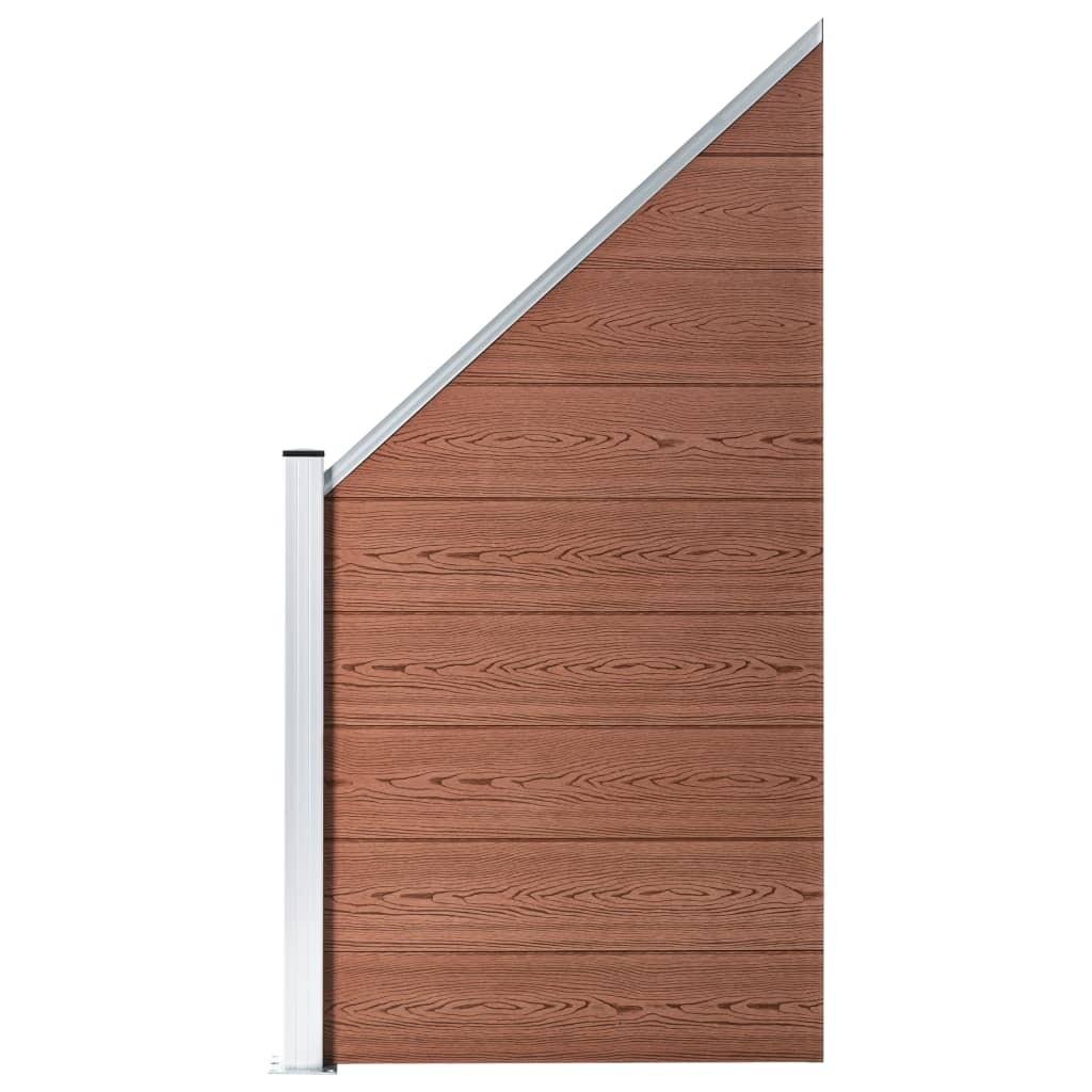 Hegnspanel 95x(105-180) cm WPC brun