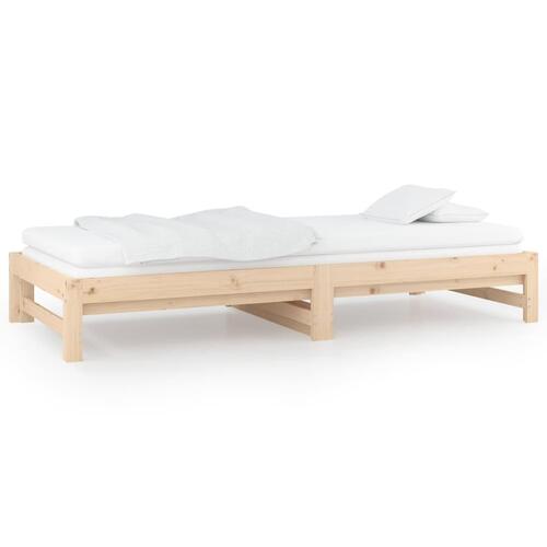 Daybed med udtræk 2x(90x200) cm massivt fyrretræ