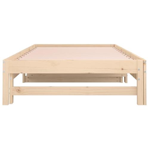 Daybed med udtræk 2x(90x200) cm massivt fyrretræ