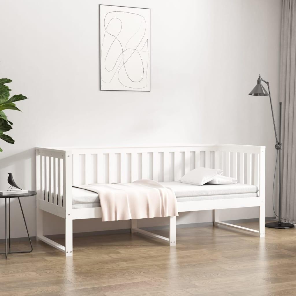 Daybed 75x190 cm massivt fyrretræ hvid