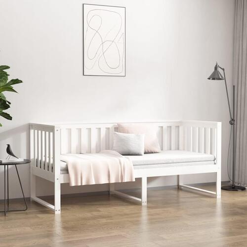 Daybed 75x190 cm massivt fyrretræ hvid