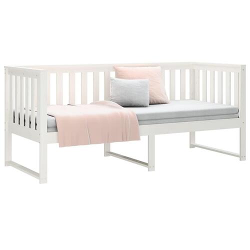 Daybed 75x190 cm massivt fyrretræ hvid