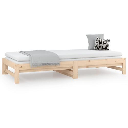 Daybed med udtræk 2x(80x200) cm massivt fyrretræ