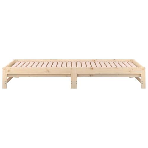 Daybed med udtræk 2x(80x200) cm massivt fyrretræ