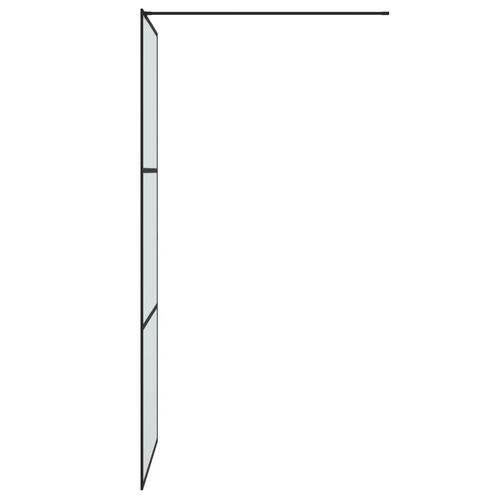 Brusevæg 80x195 cm matteret sikkerhedsglas sort