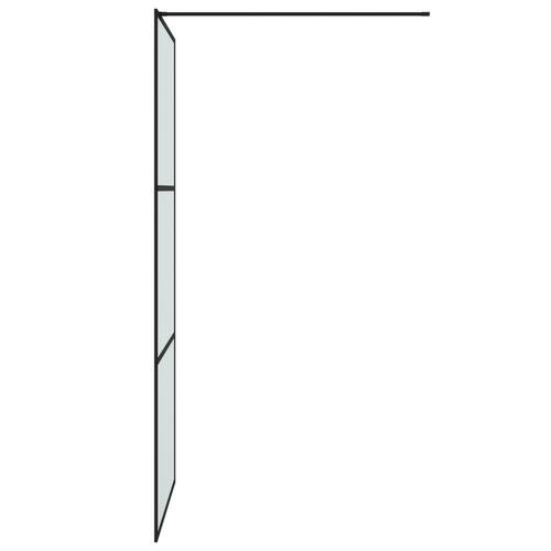 Brusevæg 90x195 cm matteret sikkerhedsglas sort