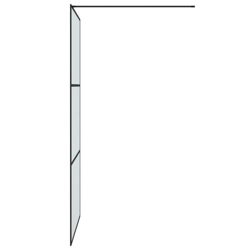 Brusevæg 100x195 cm matteret sikkerhedsglas sort
