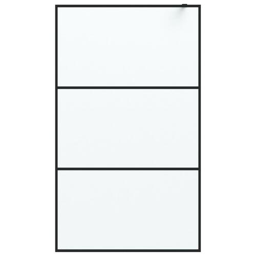 Brusevæg 115x195 cm matteret sikkerhedsglas sort