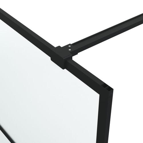 Brusevæg 80x195 cm matteret sikkerhedsglas sort