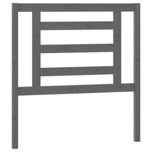 Daybed med udtræk 2x(90x200) cm massivt fyrretræ grå