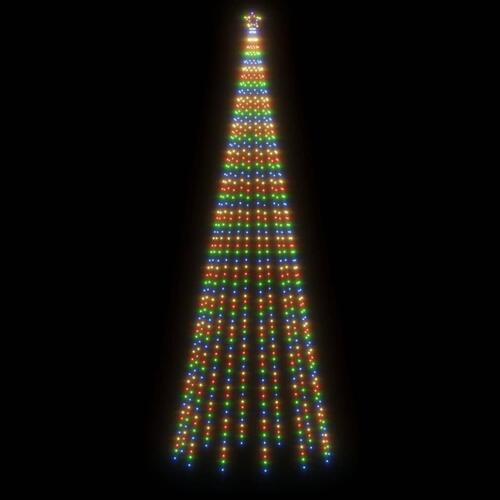 Kegleformet juletræ 160x500 cm 732 LED'er farverigt lys