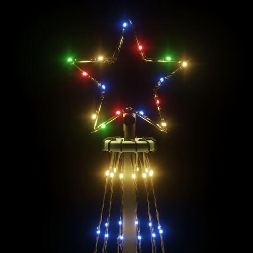 Kegleformet juletræ 160x500 cm 732 LED'er farverigt lys