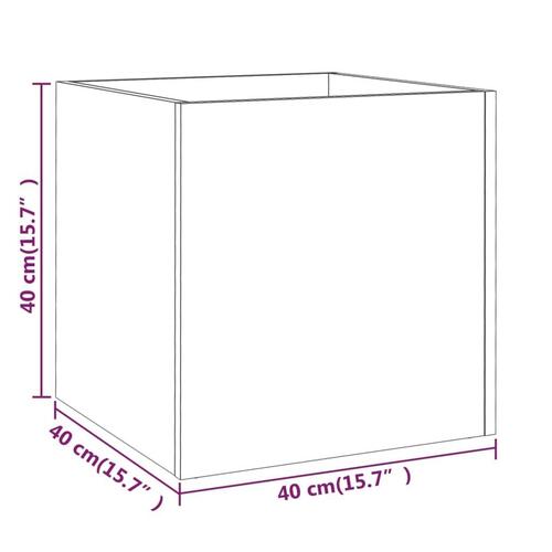 Plantekasse 40x40x40 cm konstrueret træ hvid højglans