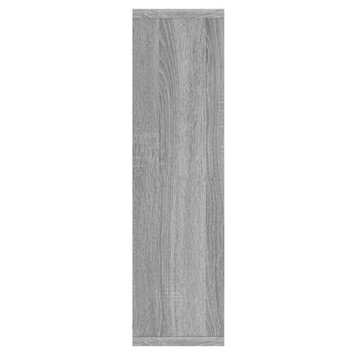 Spejlskab med LED-lys 76x15x55 cm grå sonoma-eg