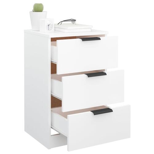 Sengebord 40x36x65 cm hvid