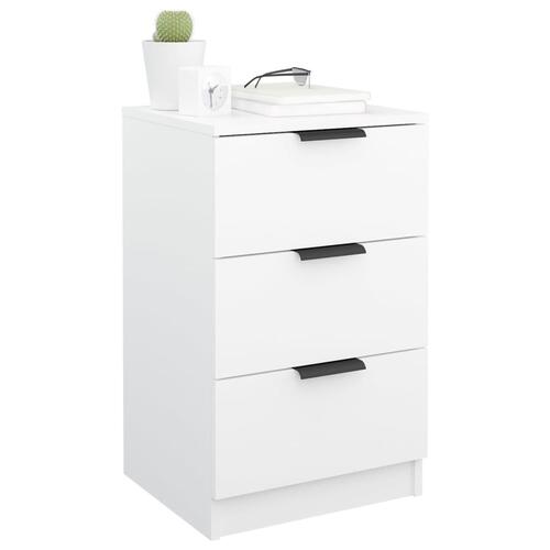 Sengebord 40x36x65 cm hvid
