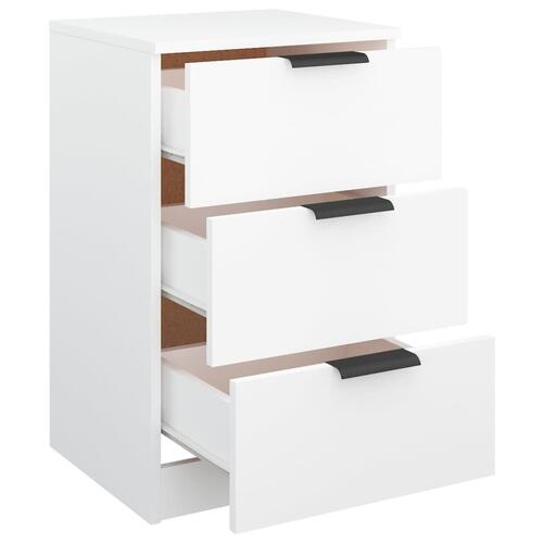 Sengebord 40x36x65 cm hvid