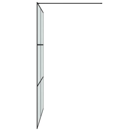 Brusevæg 140x195 cm matteret sikkerhedsglas sort