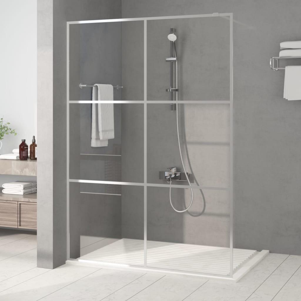 Brusevæg 140x195 cm klart sikkerhedsglas sølvfarvet