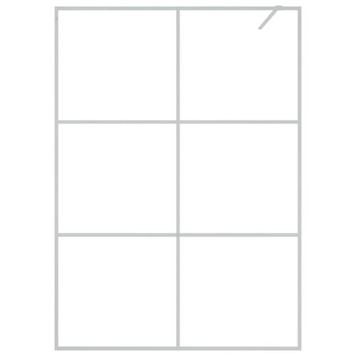 Brusevæg 140x195 cm klart sikkerhedsglas sølvfarvet