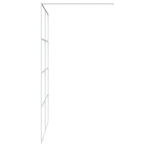 Brusevæg 140x195 cm klart sikkerhedsglas hvid
