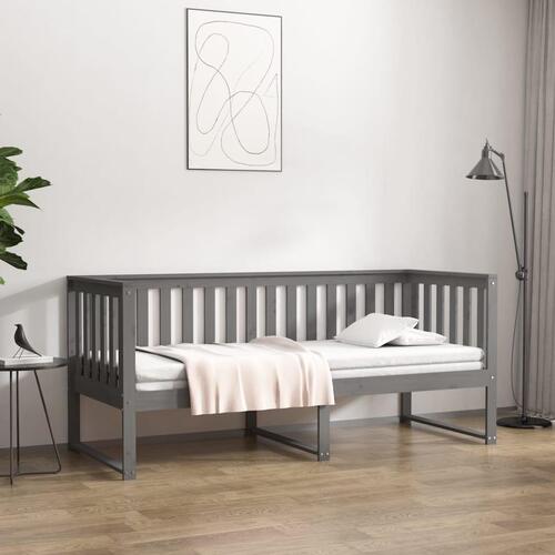 Daybed 75x190 cm massivt fyrretræ grå