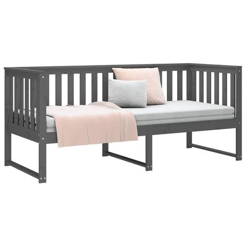 Daybed 75x190 cm massivt fyrretræ grå